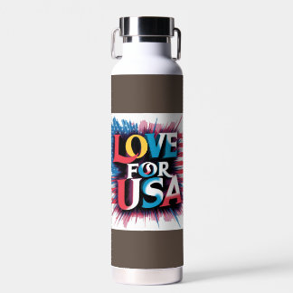 "Liebe für USA Patriotic Water Bottle" Trinkflasche