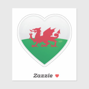 Liebe für Wales Aufkleber