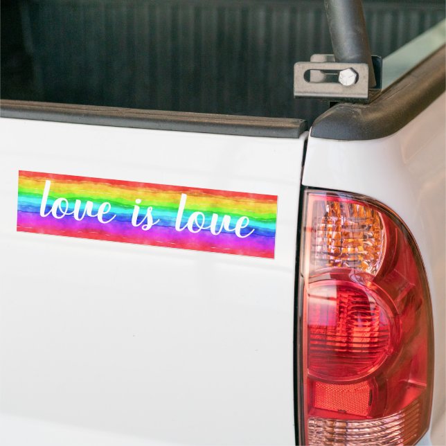 Liebe für Wasserfarben Regenbogen ist Liebe Prix Autoaufkleber (Auf Lkw)