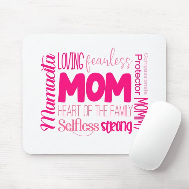 Liebe Furchtlose Mama Herz der Familie Mousepad (Mit Mouse)