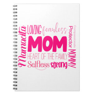 Liebe Furchtlose Mama Herz der Familie Notizblock