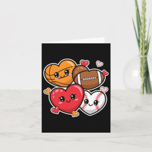 Liebe Fußball Basketball Valentinstag Jungen und  Karte