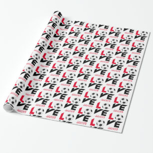 Liebe Fußball Geschenkpapier