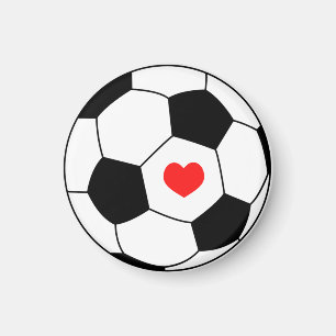 Liebe Fußball - Herzenssportball Magnet