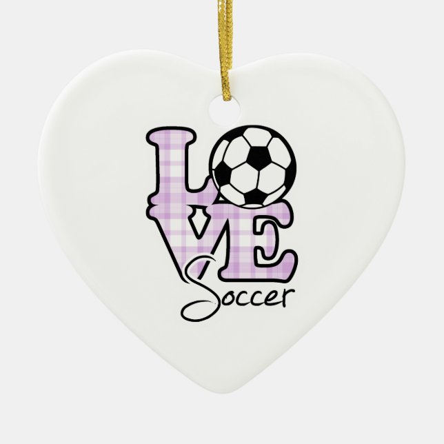 Liebe-Fußball Keramik Ornament (Vorne)
