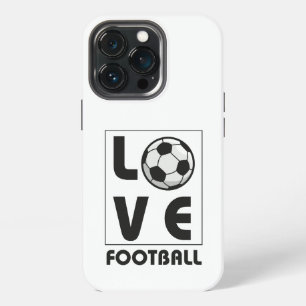 "LIEBE FUSSBALL" Minimalistische Typografie-Handyh iPhone 13 Pro Hülle