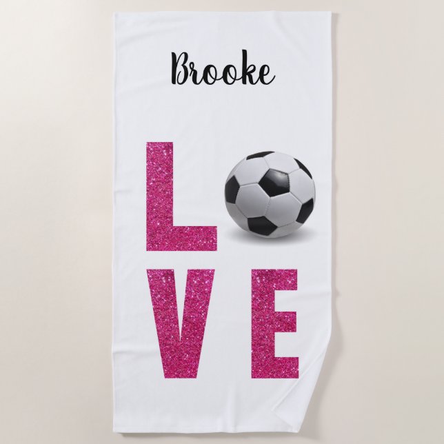 Liebe Fußball Strandtuch (Vorderseite)