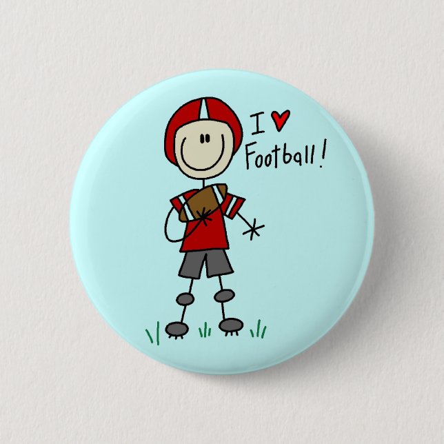 Liebe-Fußball-T - Shirts und Geschenke des Button (Vorderseite)
