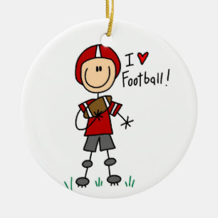 Liebe-Fußball-T - Shirts und Geschenke des Keramikornament