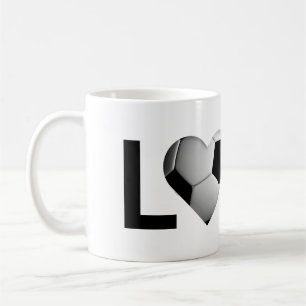 Liebe-Fußball-Tasse (Fußball-Ball-Herz) Tasse