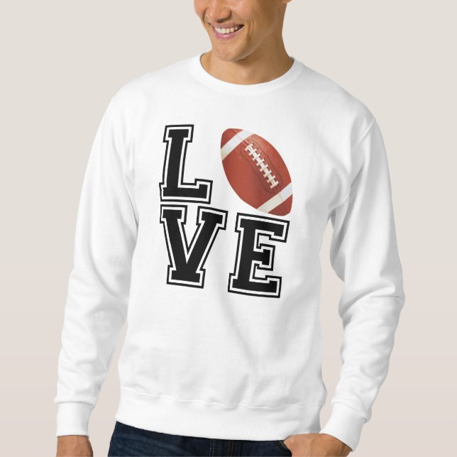 Liebe-Fußball-Uni-Art Sweatshirt (Vorderseite)