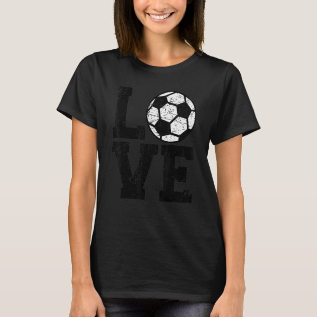 Liebe Fußball Vintag 1 T-Shirt (Vorderseite)