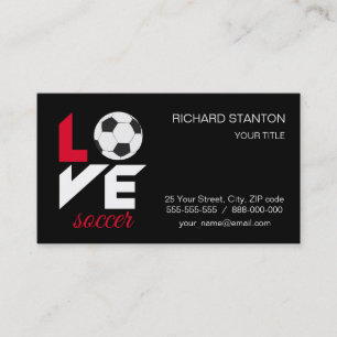 Liebe Fußball Visitenkarte