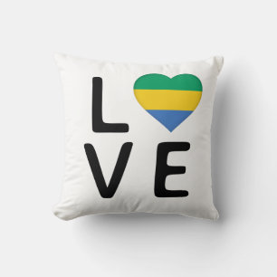 Liebe - Gabunische Flagge Kissen