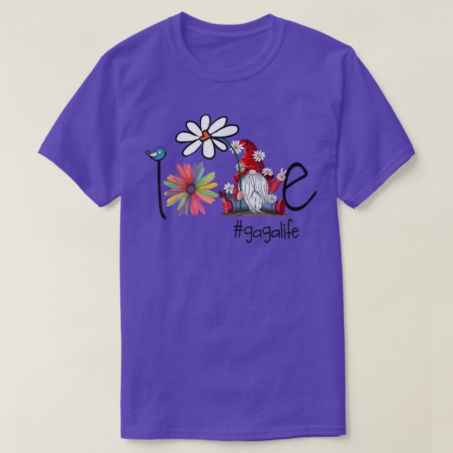 Liebe Gaga Life Genome Blume Art Bird Oma  T-Shirt (Design vorne)