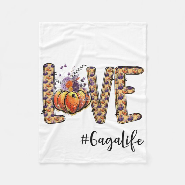 Liebe Gaga Life Pumpkin HerbstHalloween Fleecedecke (Vorderseite)