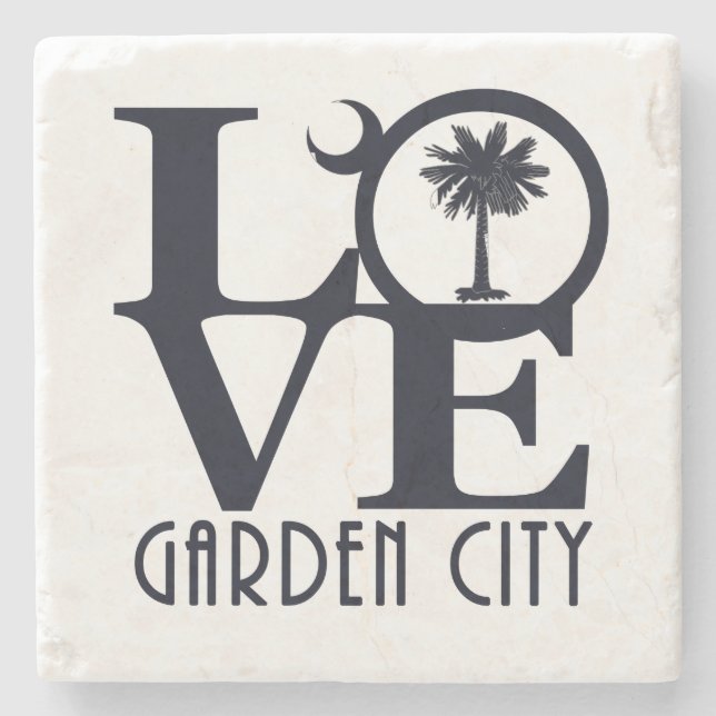 :LIEBE Garden City, SC Steinuntersetzer (Vorderseite)