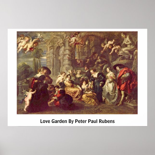 Liebe Garden von Peter Paul Rubens Poster (Vorne)