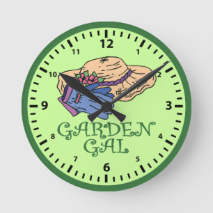 Liebe Gartenarbeit? Gemüsegarten Runde Wanduhr