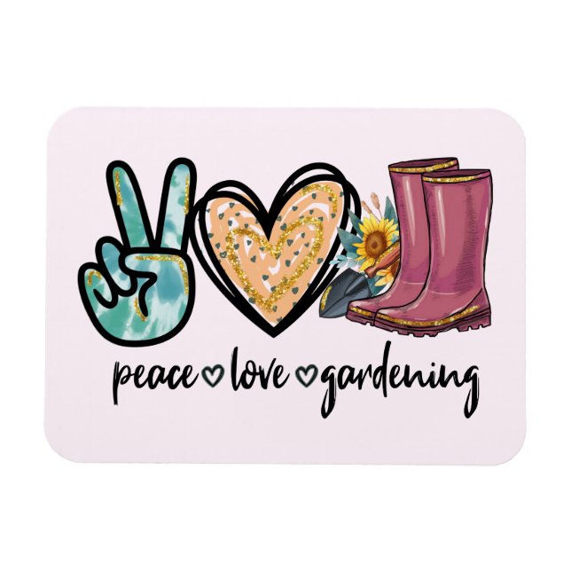 Liebe Gartenarbeit Magnet (Horizontal)