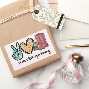 Liebe Gartenarbeit Rechteckiger Aufkleber