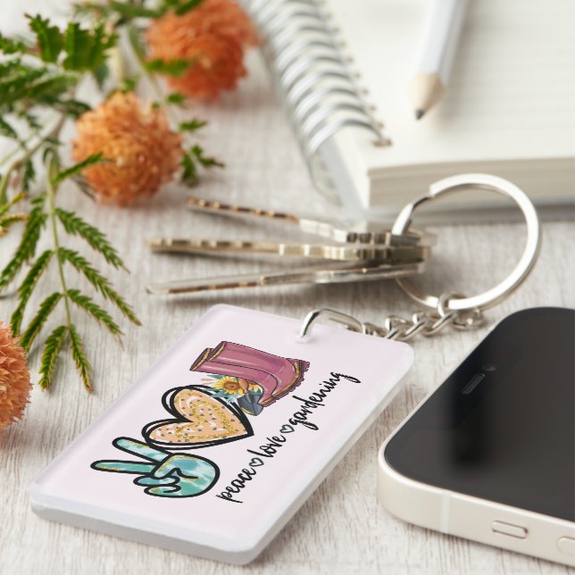 Liebe Gartenarbeit Schlüsselanhänger (Vorderseite rechts)