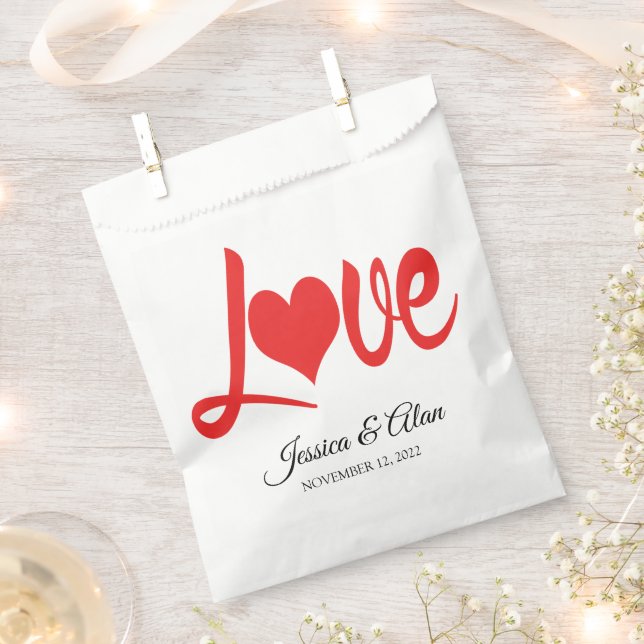 Liebe Gastgeschenk Hochzeit Bags Geschenktütchen (Ausgeschnitten)