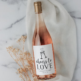 Liebe-Gastgeschenk Hochzeit Weinetikett