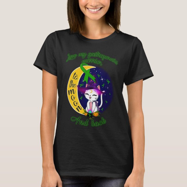 Liebe Gastroparesis Krieger des Mondes und Rückens T-Shirt (Vorderseite)