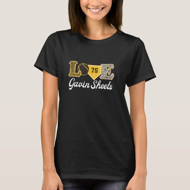 Liebe Gavin Sheets San Diego Baseball MLBPA T-Shirt (Vorderseite)