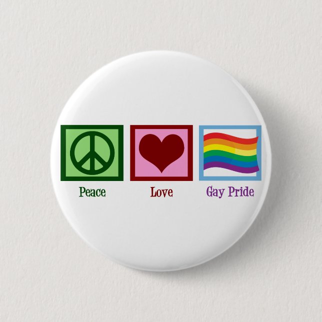 Liebe Gay Pride Button (Vorderseite)