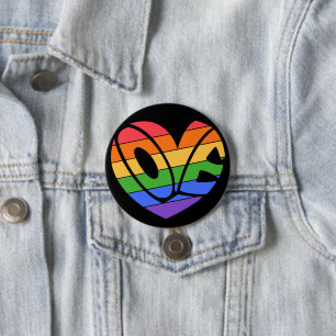 Liebe Gay Rainbow LGBTQ Abzeichen Button