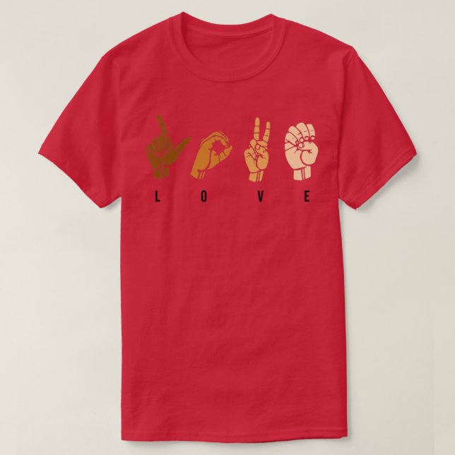 Liebe - Gebärdensprache 15 T-Shirt (Design vorne)