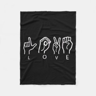 Liebe Gebärdensprache Asl Valentinstag Geschenke F Fleecedecke