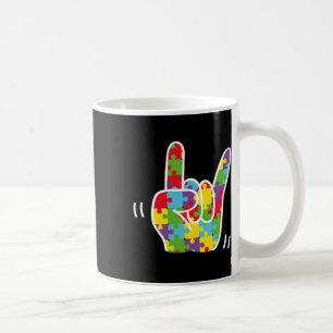 Liebe Gebärdensprache Autismus Aufklärung Monat Li Kaffeetasse