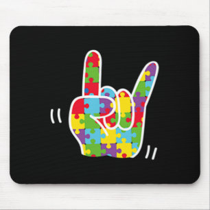 Liebe Gebärdensprache Autismus Aufklärung Monat Li Mousepad