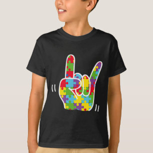 Liebe Gebärdensprache Autismus Aufklärung Monat Li T-Shirt