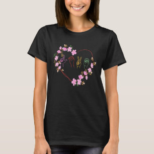 Liebe Gebärdensprache Blumenherz ASL Valentine's D T-Shirt