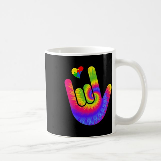Liebe Gebärdensprache Handautismus Bewusstsein Her Kaffeetasse (Rechts)