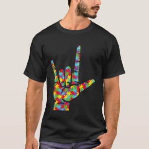Liebe Gebärdensprache Handautismus Sensibilisierun T-Shirt