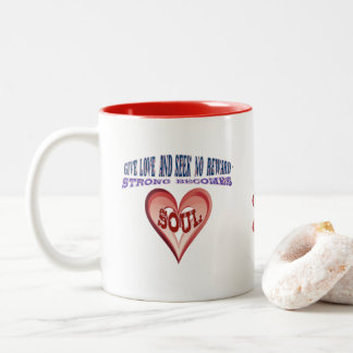 Liebe geben zweifarbige tasse
