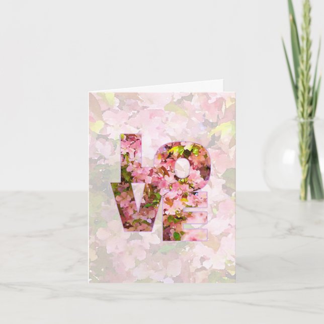 Liebe, Geburtstagsmädchen! Rosa Crabapple Karte (Vorderseite)