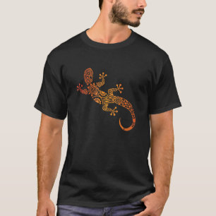 Liebe Geckos Tribal Lizard Chameleon Gecko Tattoo T-Shirt