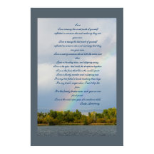 Liebe Gedicht mit Rainbow-Foto-Poster