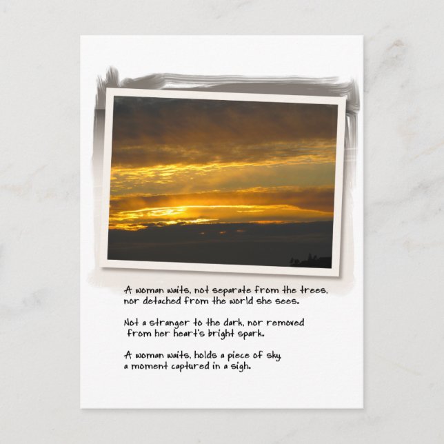 Liebe Gedicht und Birch Bay Sunset Postkarte (Vorderseite)