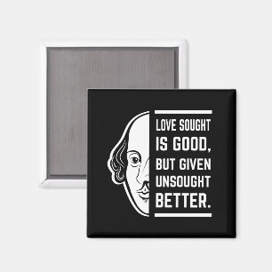 Liebe gefragt ist gut Shakespeare Thespia Zitat Magnet