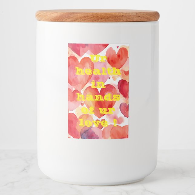 "Liebe gefüllt Ernährung: Ihre Gesundheit, unser E Lebensmitteletikett (Vorderseite)