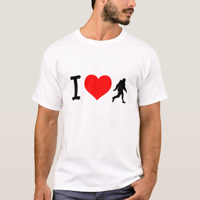 Liebe gehendes Squatchin T-Shirt (Vorderseite)