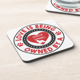 Liebe gehört einem Cocker Spaniel Getränkeuntersetzer