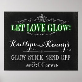 Liebe gelassen leuchten - Glow Stick Send 16x20 Poster